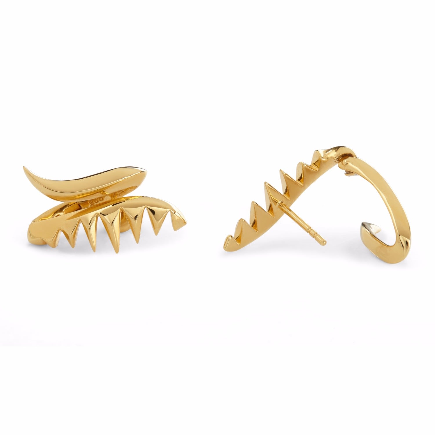 Serpent Earrings Gold