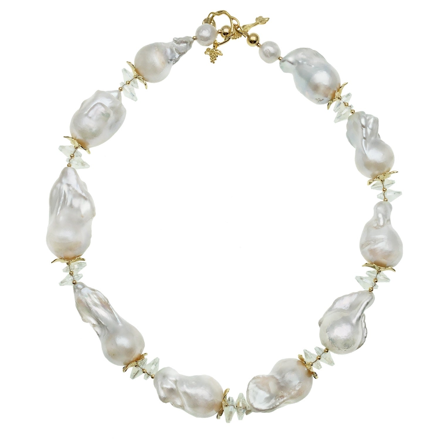 Baroque Pearls & Crystals Short Necklace