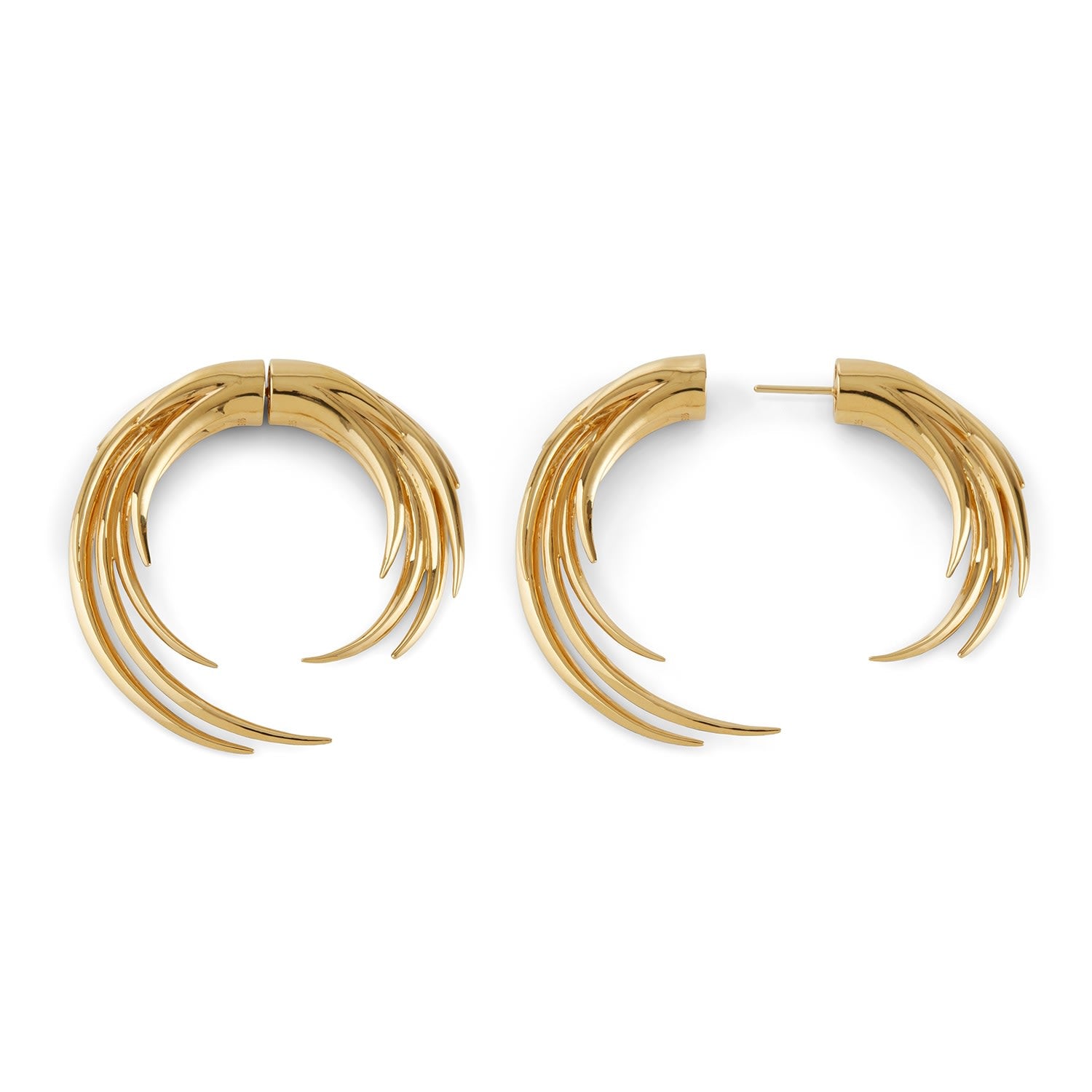 Flames Of Pyre Hoop Earrings Gold