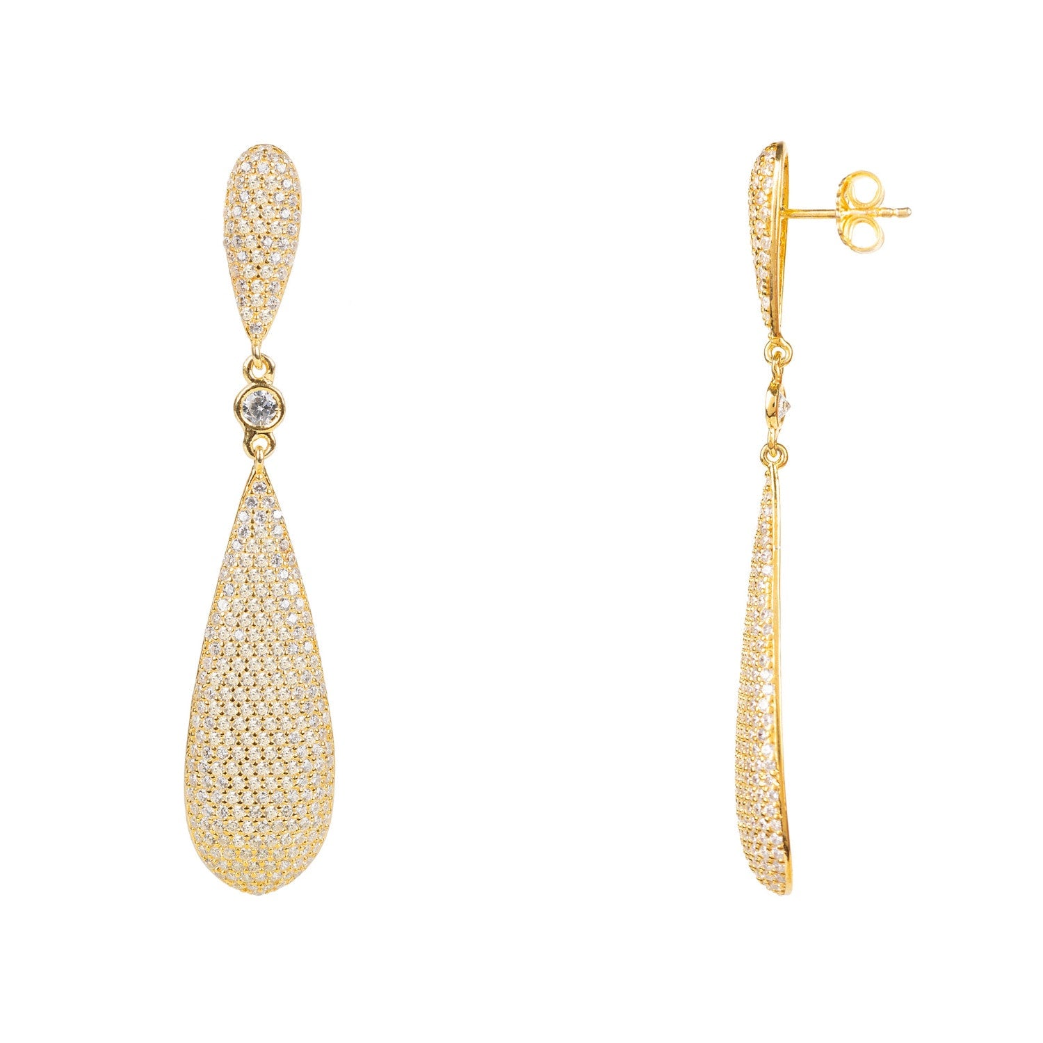 Coco's Long Drop Earrings Gold