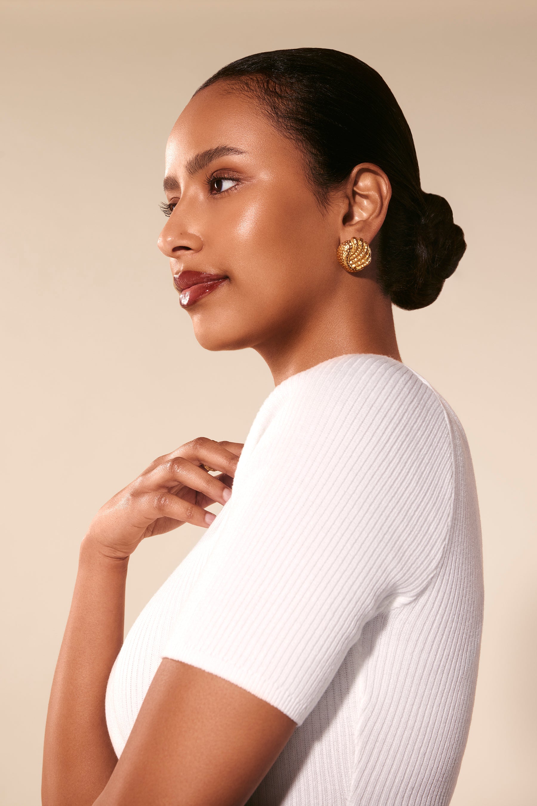 Zuri Gold Plated Statement Earrings