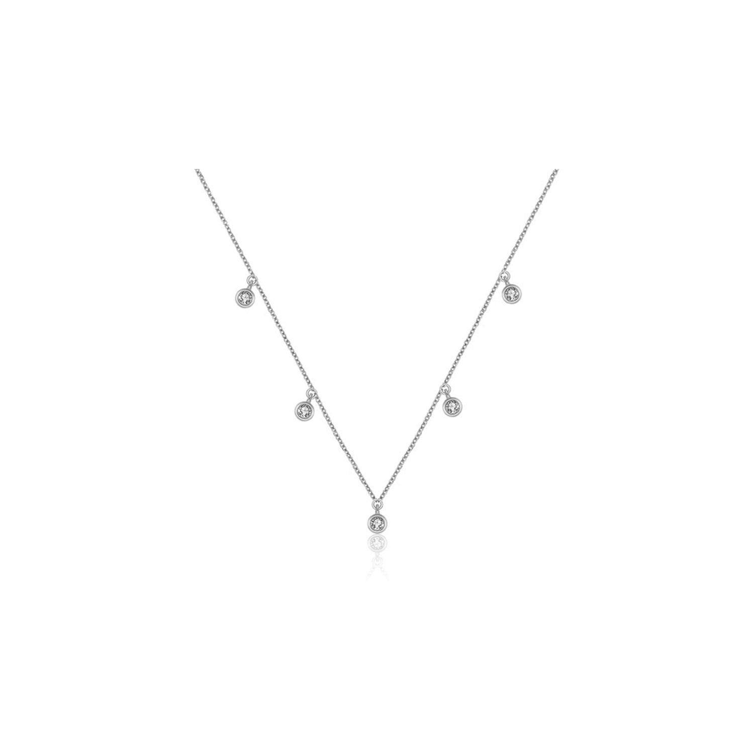 18K White Gold By The Yard Diamond Necklace