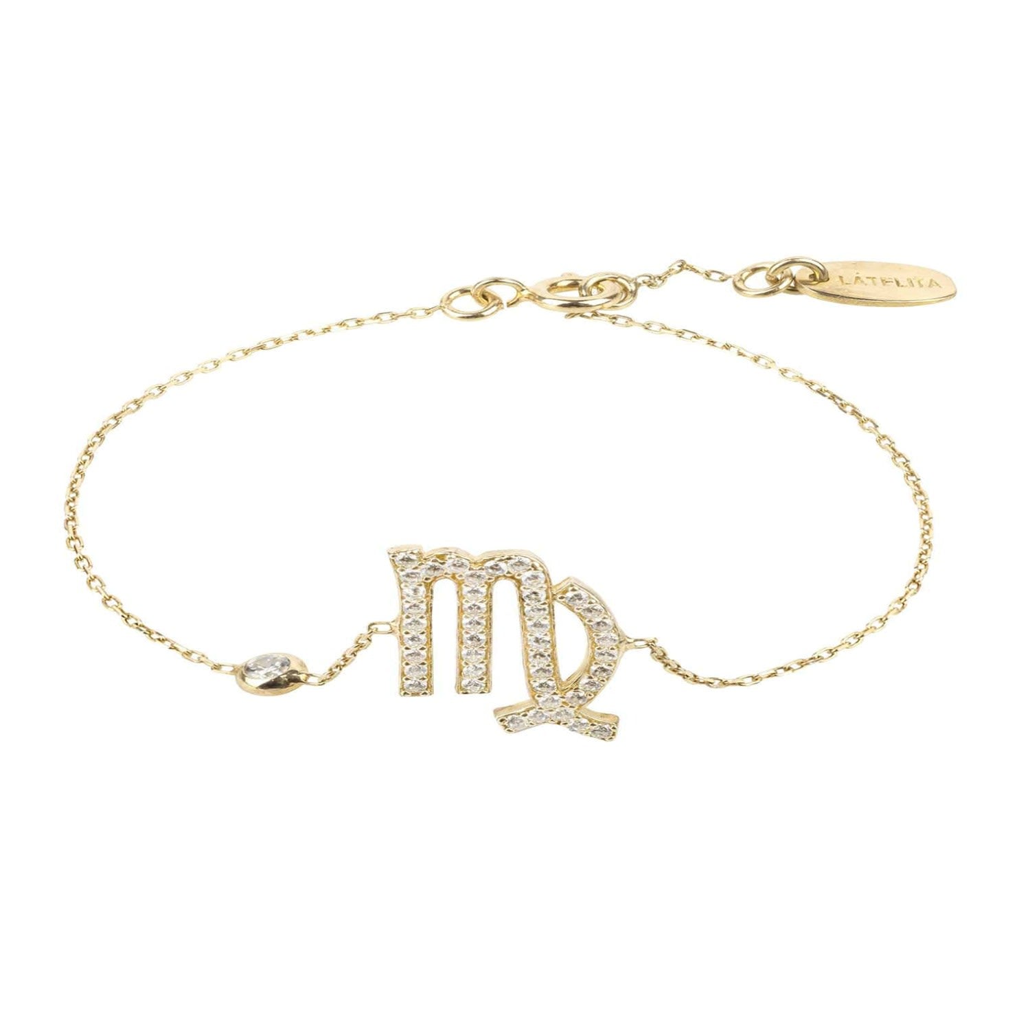 Zodiac Horoscope Star Sign Bracelet Virgo Gold