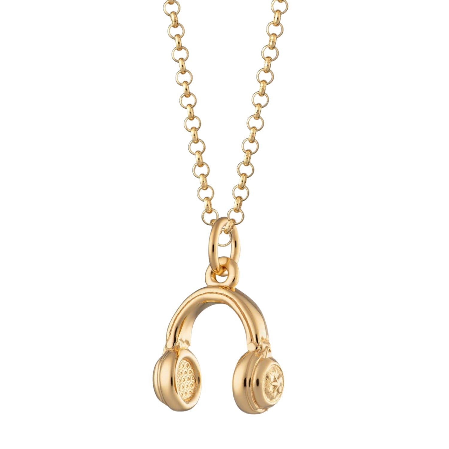 Gold Headphones Necklace
