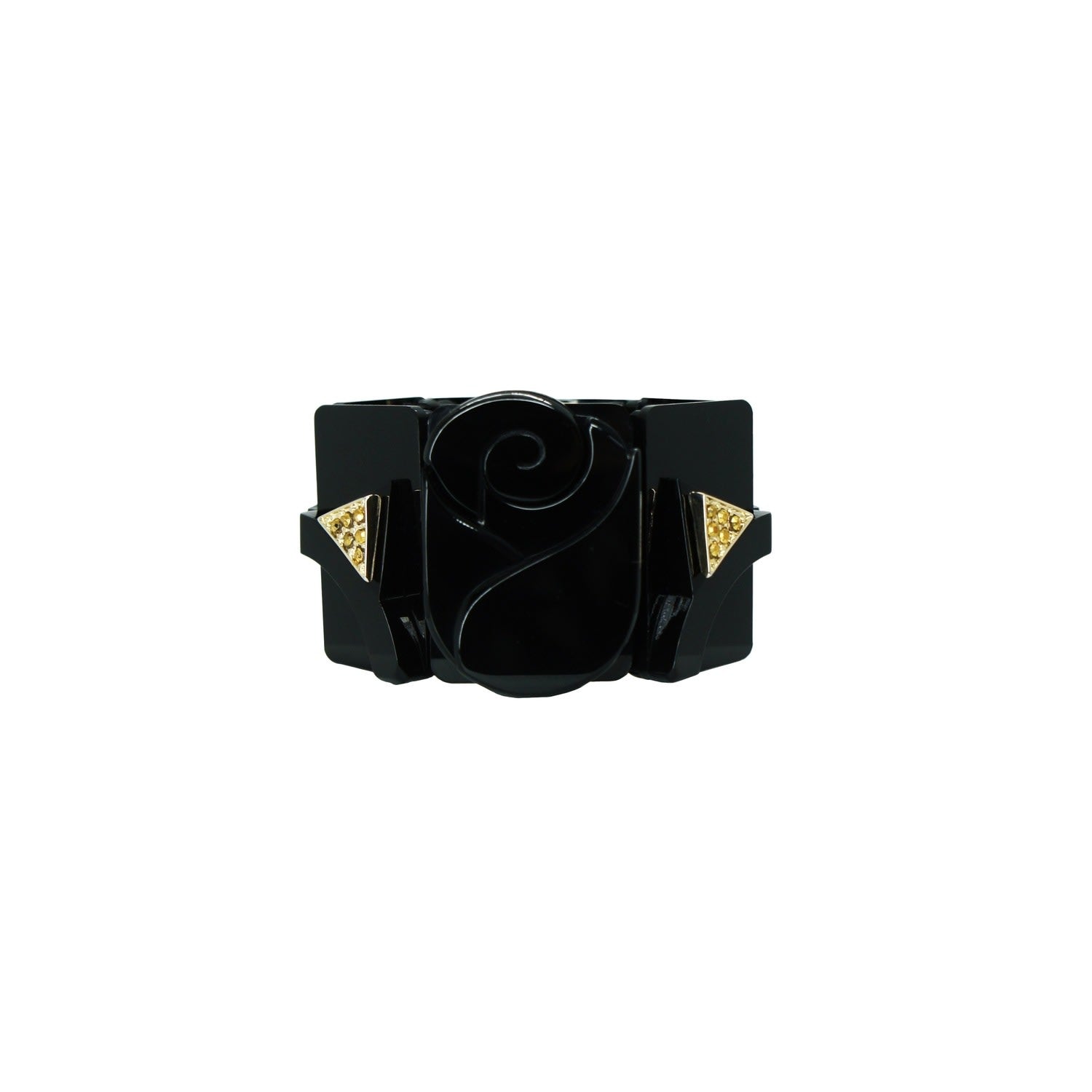 Handmade Acrylic Bracelet Rose Black